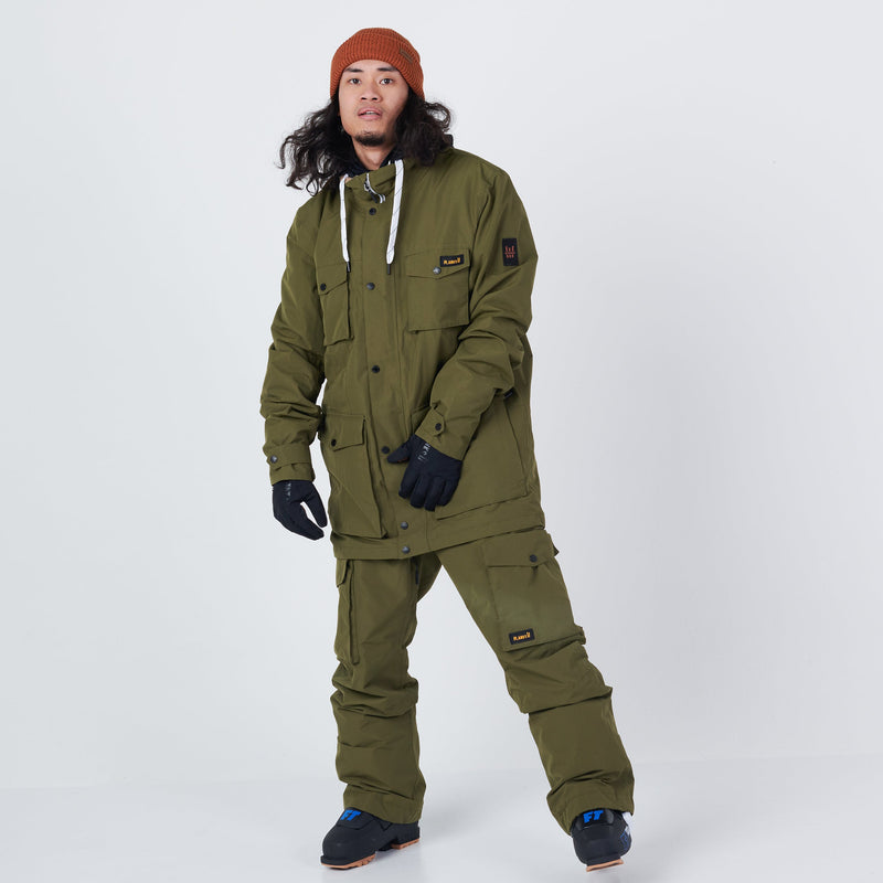 PLANKS X Woodsy 'yeah Baby' Ski Jacket (Army Green) Men - Alpinstore